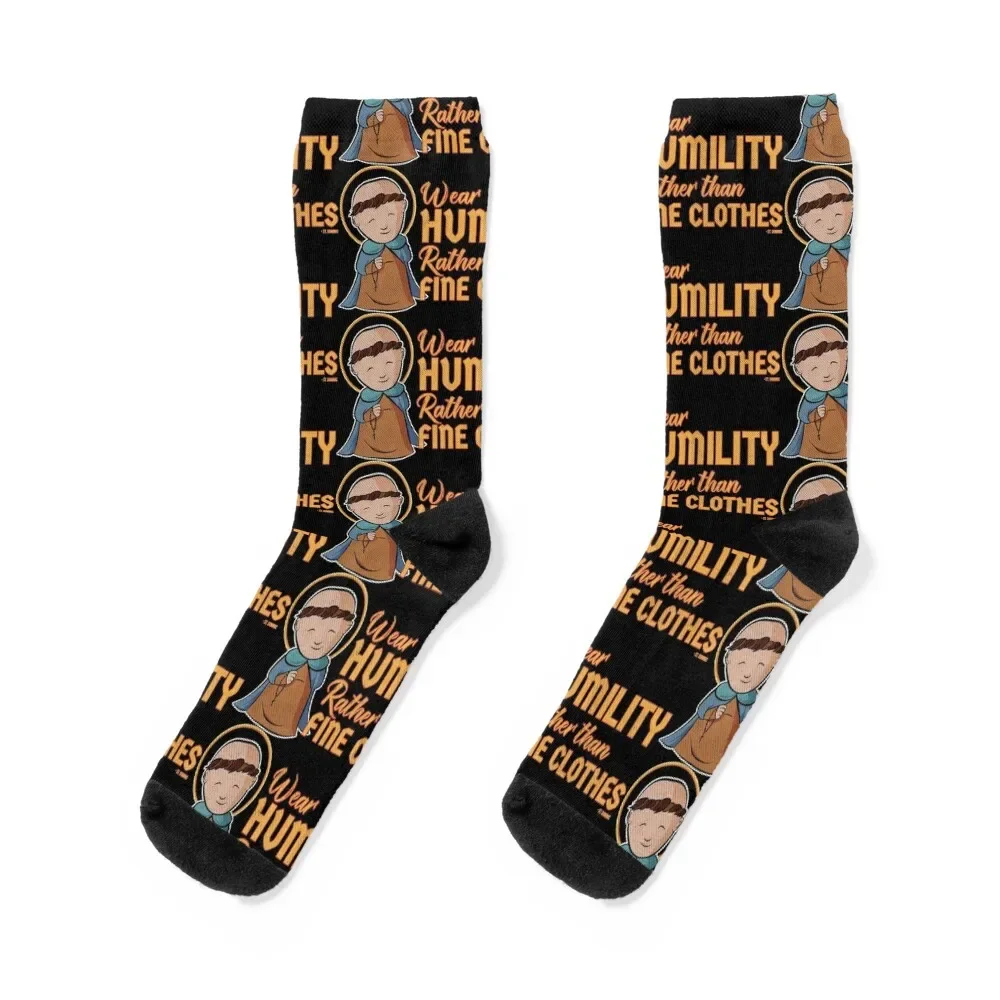

Wear Humility Rather Than Fine Clothes (St. Dominic) Socks cotton Christmas Luxury Woman Socks Men's