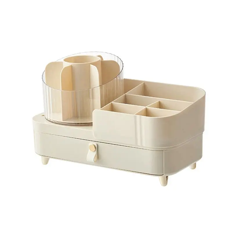 NEW HOT In Stock-Cosmetic Storage Box Jewelry Storage Rack Makeup Brush Eyebrow Pencil Lipstick Storage Tube Dresser Rotating Ra