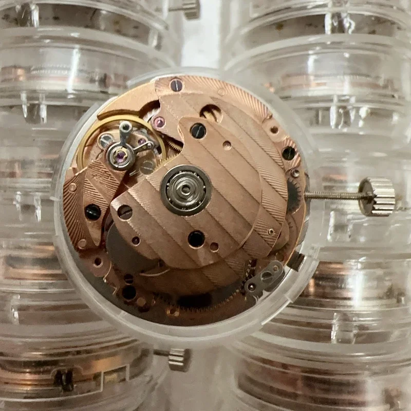 Tianjin T17 automatic mechanical movement, 5-pin multi-function, 10-point kinetic energy display, 1780 movement rose gold