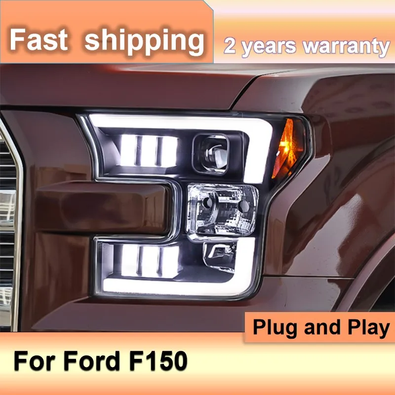 

Car Accessories for Ford F150 Raptor Headlight 2015-2018 F150 Head Light DRL Dynamic Turn Signal High Beam Projector Lens