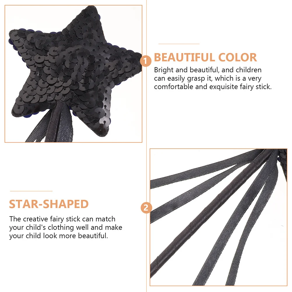 6 pçs varinhas de fadas mágicas em forma de estrela brilhantes e confortáveis varas de fadas para crianças festa vestir-se adereços suprimentos de aniversário
