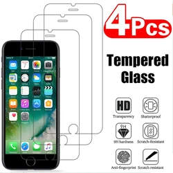 9H Not full Screen Protector For iPhone 6 6S 7 8 SE 2020 SE 2022 2/4Pcs HD Tempered Glass