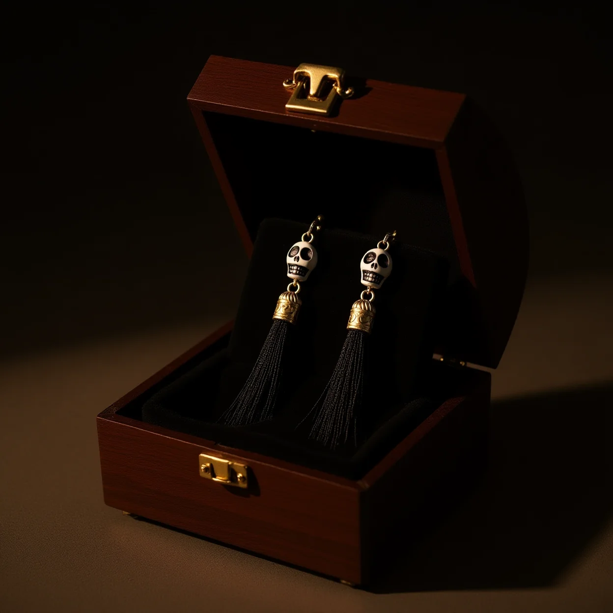 Tassel Earrings Boho - 롱 태슬 귀걸이, 합금 해골 드롭