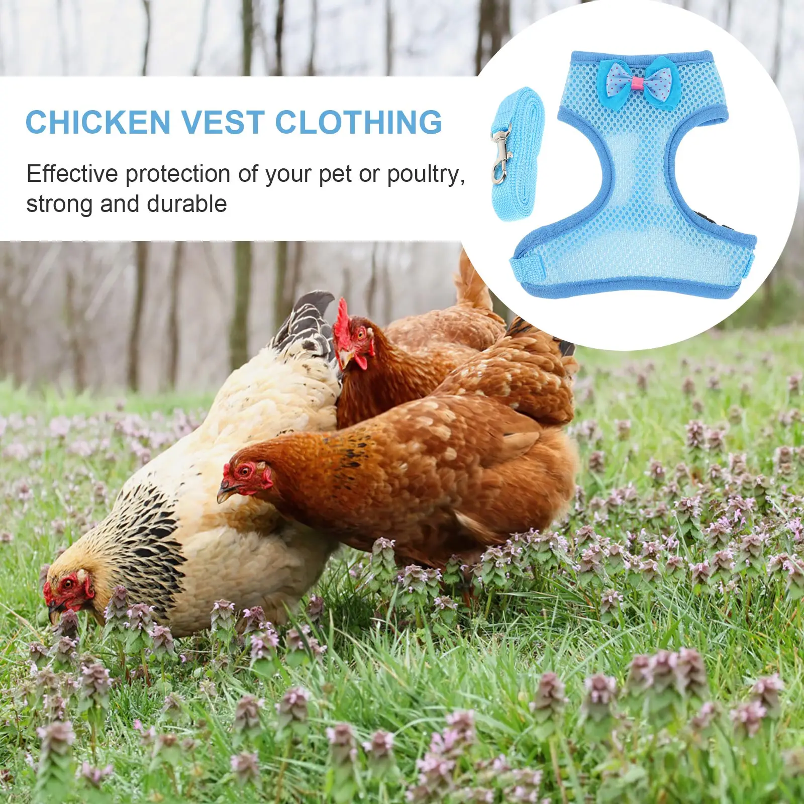 

Durable Rooster Harness Pet Chicken Strap Hen Belt Leashes Hens Pulling Rope Chicken Decor Supply Outdoor Activities Enjoy Walks