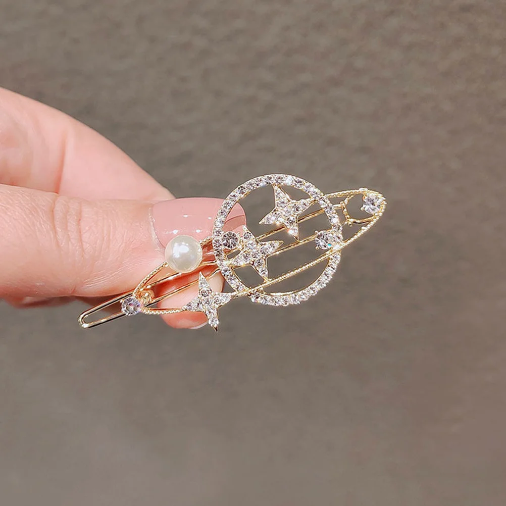 

2 Pcs Hairpin Bangs Clip for Girls Rhinestone Barrette Clips Barrettes Small Pins Accessories