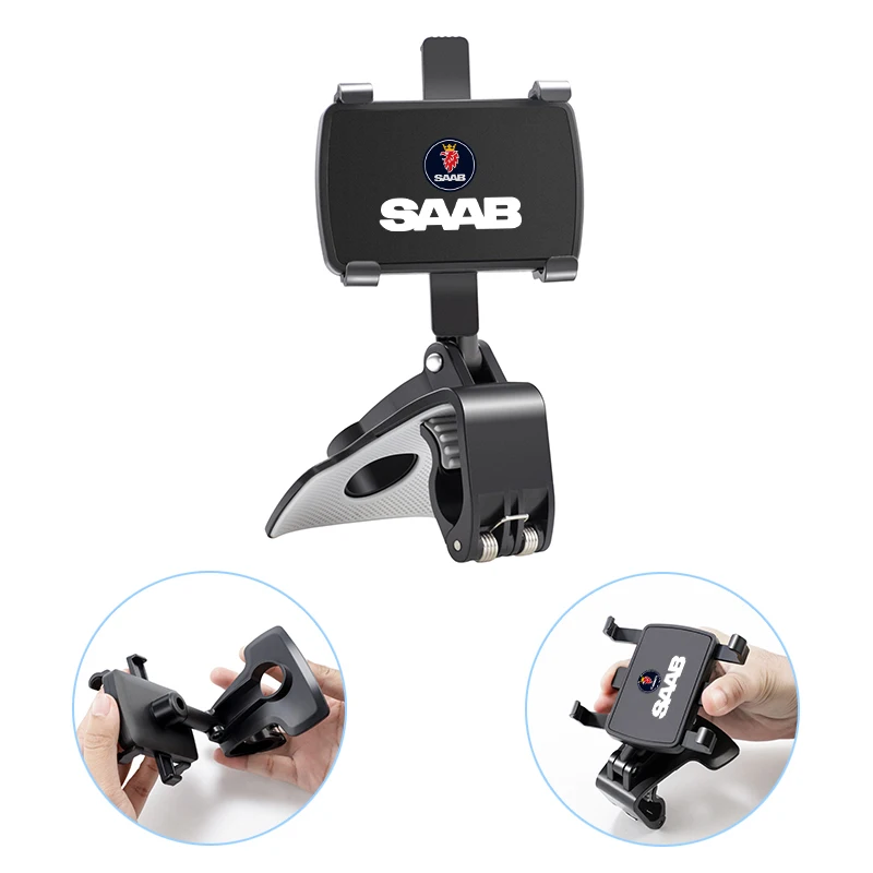 Car Mobile Phone Holder Sun Visor Dashboard GPS Bracket For SAAB Scania 93 95 9000 900 9-4X 9-7X 9-2X 9-X 600 99 Monster GT750