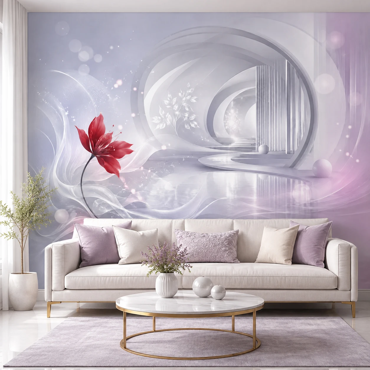 3D Abstract Purple Wallpaper M - Glue For 3D Printing ulasan dan harga