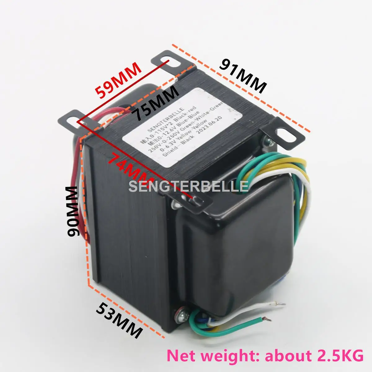 HiFi 100VA Audio EI محول 250V-0-250V + 12.6 فولت + 6.3 فولت لـ KONDO M77 Preamp