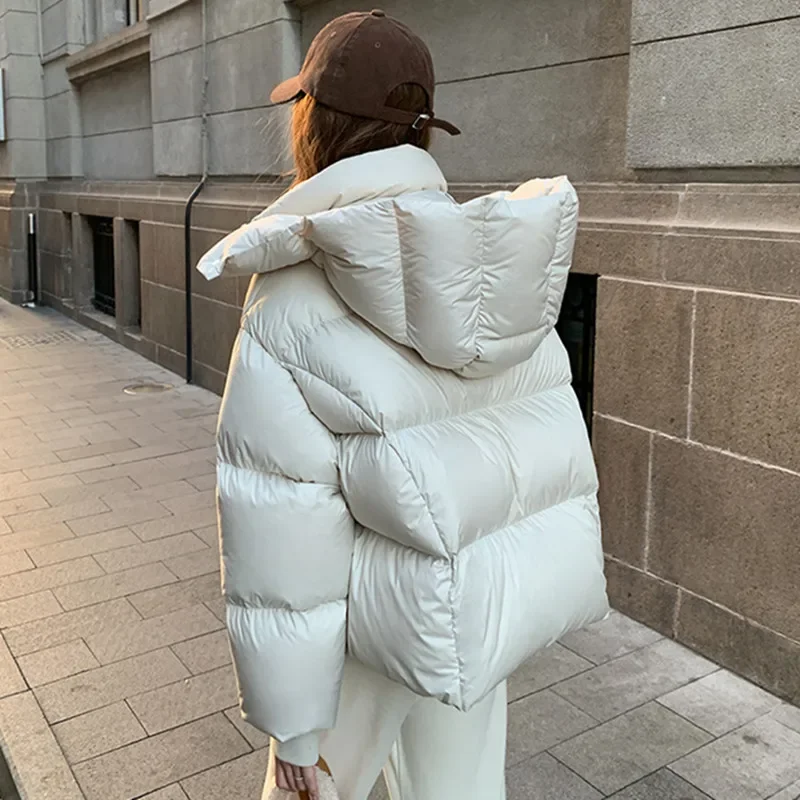 Femmes à capuche manteau bouffant nouveau hiver vers le bas coton veste épais chaud Parkas lâche pardessus décontracté veste rembourrée vêtements de dessus pour femmes