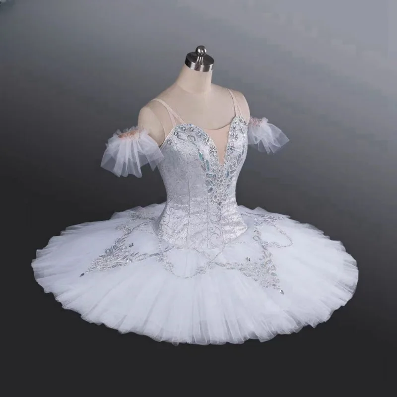 Professional ballet TUTU Silver fairy Raymonda and other variations performance competition tulle dress silver white