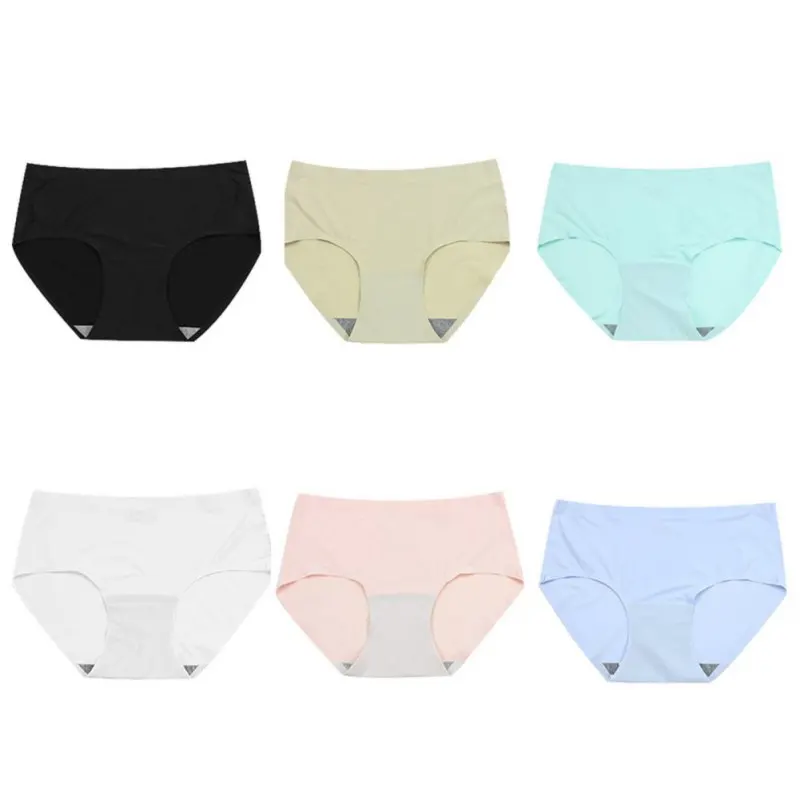 7-12Y Baby Girls Candy Color Panties Kids Girls Ice Silk Seamless Safety Briefs High Quality Elasticity Female Briefs Underpants