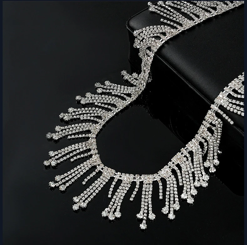 5 Yards Strass Kette Trim Unregelmäßige Quaste Kette Kristall Diamant Zubehör DIY Handwerk Geschenk Dekoration Diamant Metall Kette – Detail 3