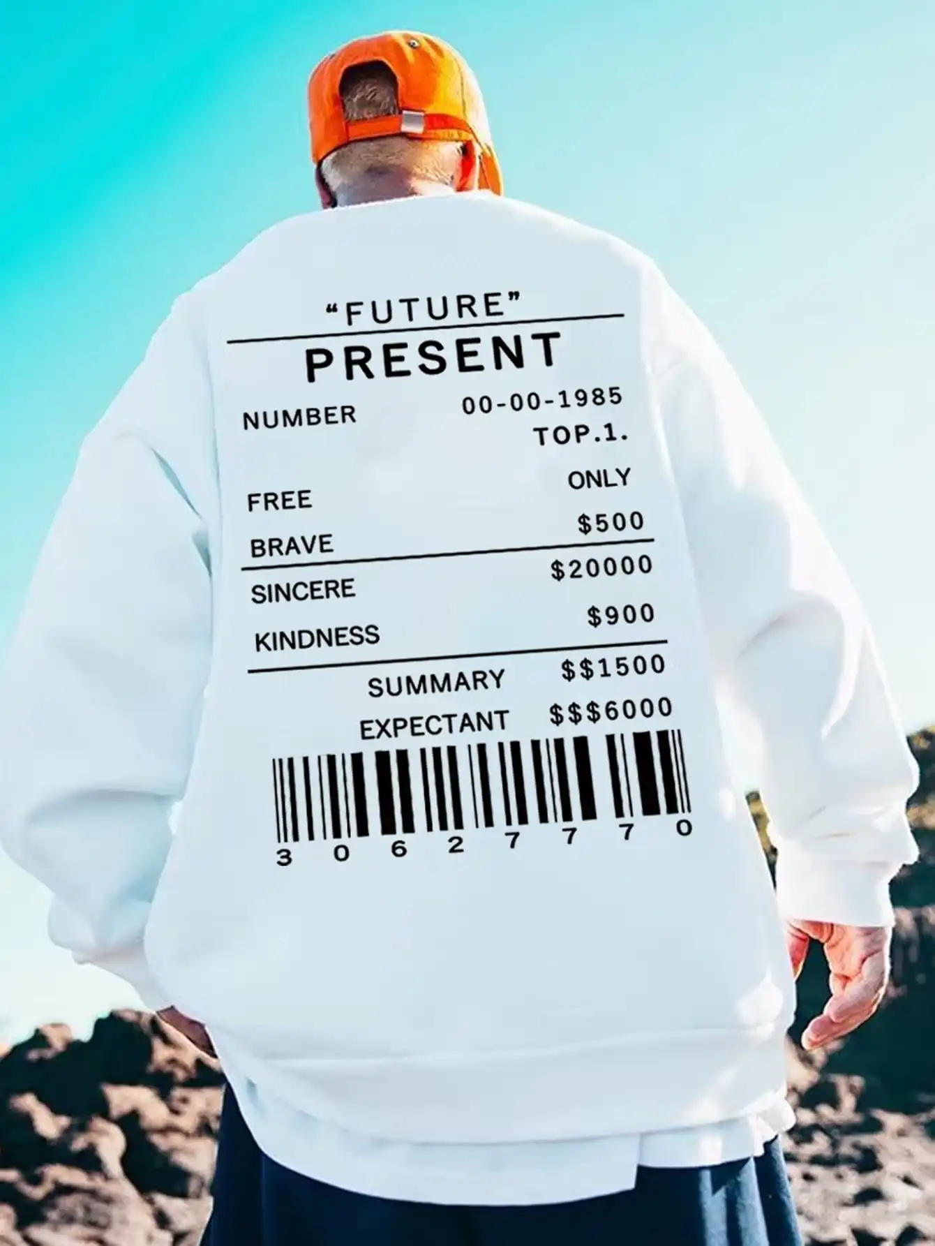 Future Persent Barcode Calculate Balance Formula Printing Mens Hoodie Autumn Crewneck Sweatshirts Hip Hop Clothing Fashion Tops