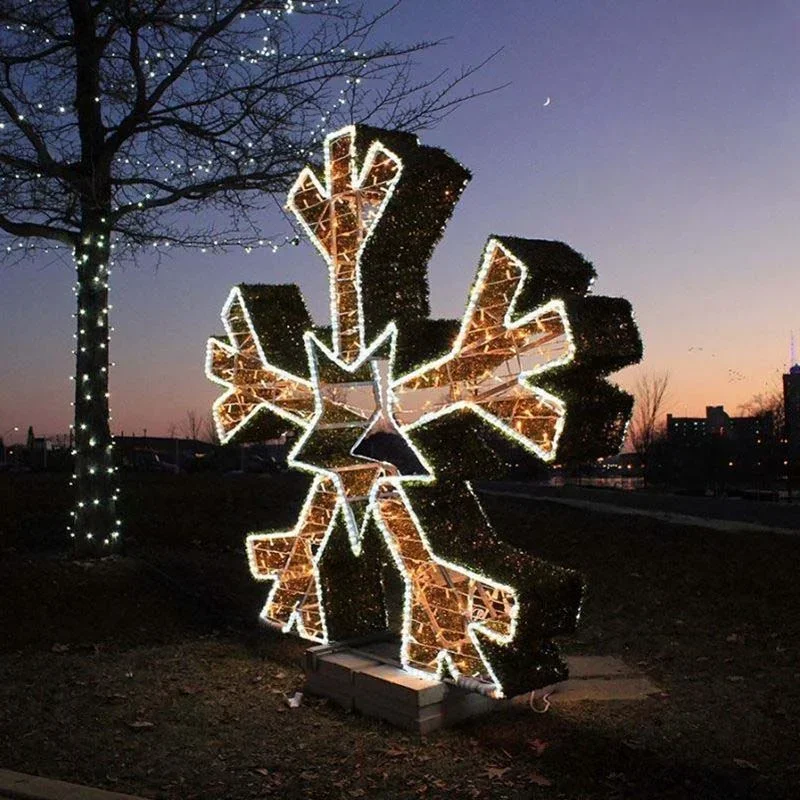 Holiday decoration Christmas lights 3D snowflakes, used for outdoor garden decoration