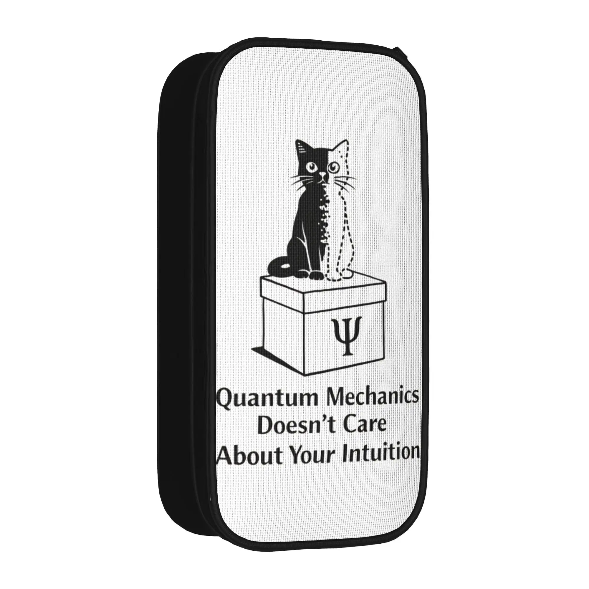 Nuevo Estuche para Lápices con Diseño de la Gata de Schrödinger, Estuche para Lápices de Mecánica Cuántica, Portalápices para Estudiantes, Bolsa de Gran Capacidad, Artículos de Papelería