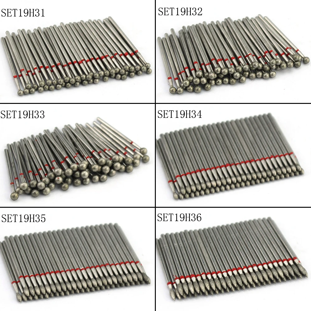 50 sztuk/opakowanie Frez diamentowy do paznokci Zestaw do czyszczenia skórek Elektryczny frez do manicure Akcesoria do usuwania martwego naskórka