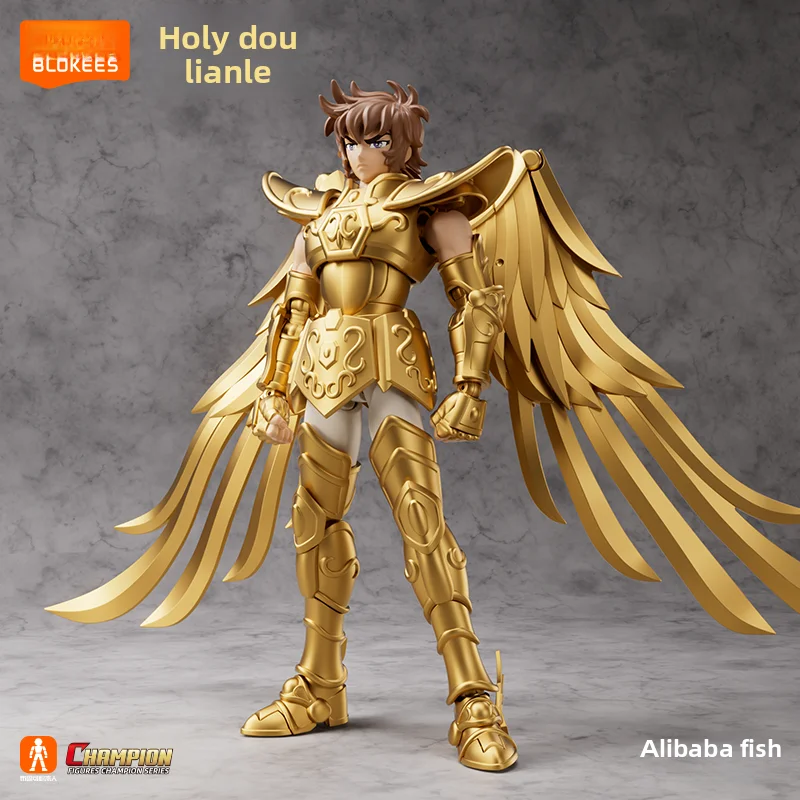 نموذج تجميعي لشخصية بروك سوبر سيلور سكاوت جولد موستانج، لعبة قابلة للتجميع، مكعبات بناء، شخصية أنمي من سلسلة برونز سانت #3