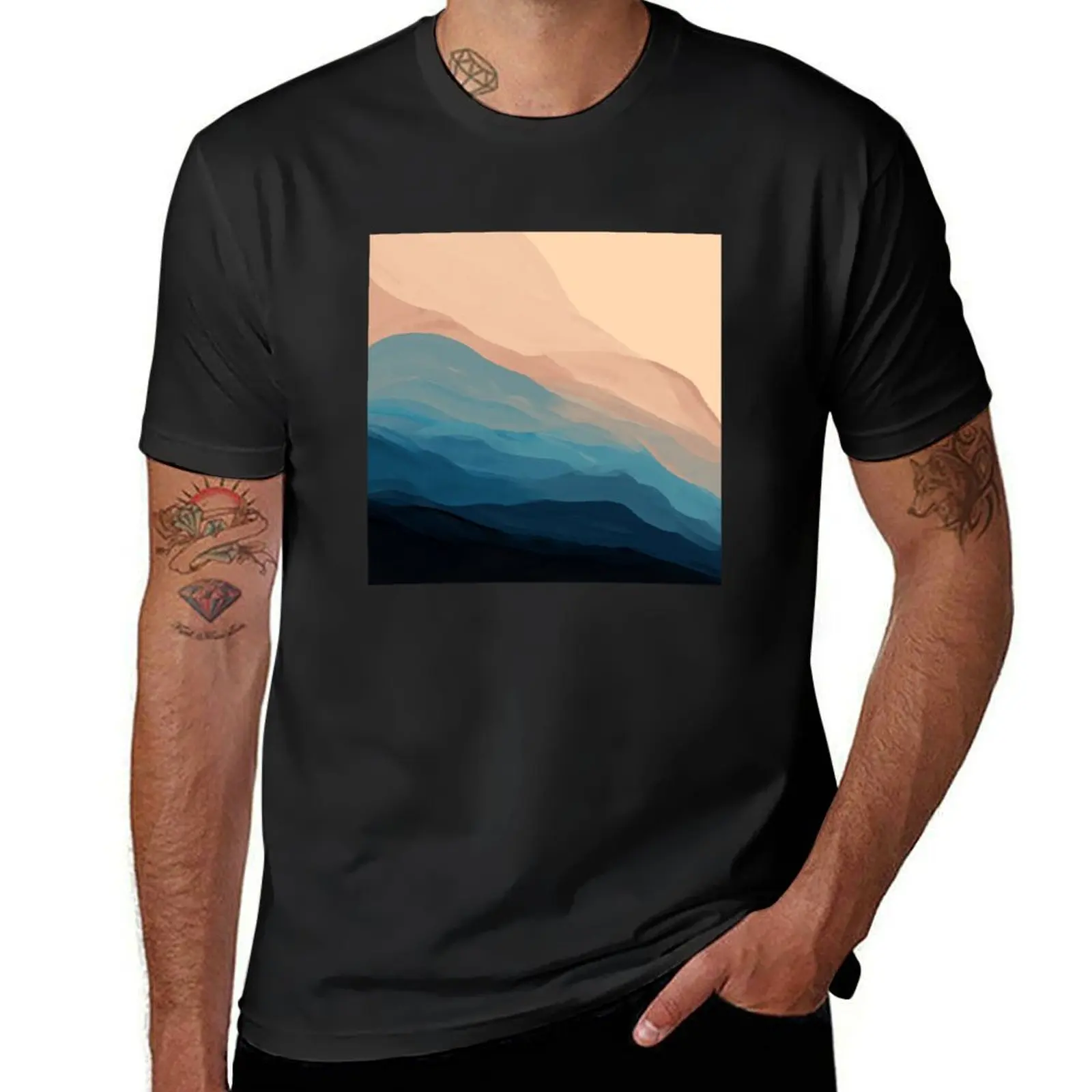 Abstract Watercolor Art Blush and Blue by Morgan Harper Nichols T-Shirt summer top oversized men t shirt