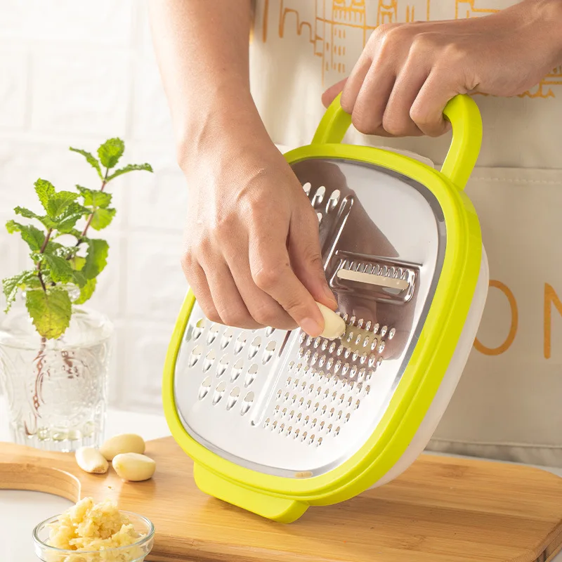 

3-in-1 Plastic Vegetable Slicer Manual Shredder Cheese Carrot Chopper Potato Peeler French Fry Cutter Kitchen Accessories