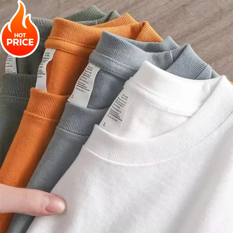

Summer T-shirt Sale! Cotton T-shirt for Men Short-sleeved Solid Color Casual Basic T-shirt for Men and Women Fashionable for Men