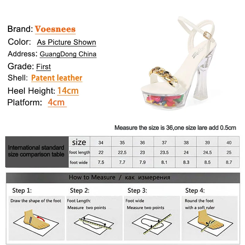 Summer Light Up Glowing Chain Sandals Transparent Platform Brand High Heels Shoes Fashion Party Wedding Petal LED Woman Footwear