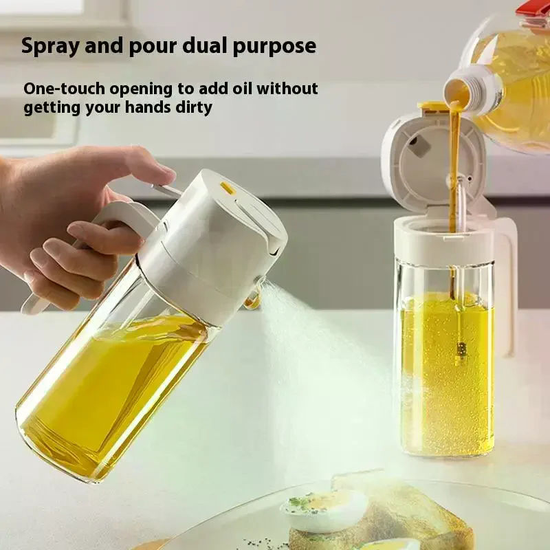 

Бутылка-распылитель для масла 550 мл, 2-в-1, для барбекю и кулинарии, дозатор для оливкового масла, распылитель для выпечки, бутылка для уксуса