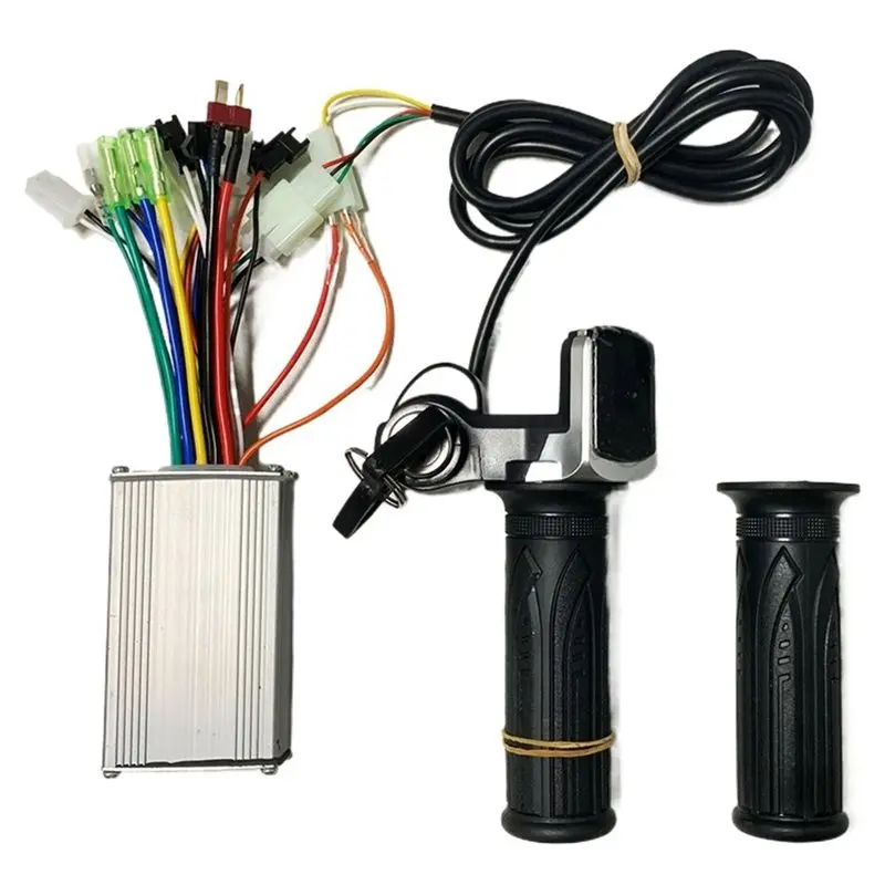 A74K-E-Bike Scooter 3-Mode Sine Wave Brushless Motor Controller 24/36/48V 350W 18A +With Lock Handlebar LED Display