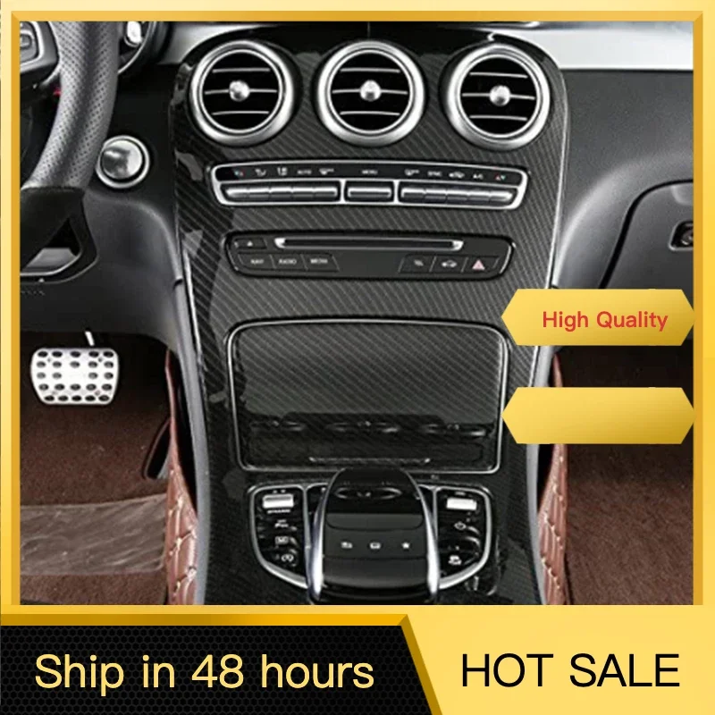 

HIGH FLYING Fit for Mercedes-Benz C Class W205 / Kombi S205 2015-2020 Carbon Fiber Look Interior Gear Shift Panel Trim