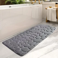 19.7x47.2in large-sized bathroom floor mat non slip and absorbent bathroom carpet long strip bathtub floor mat home decoration