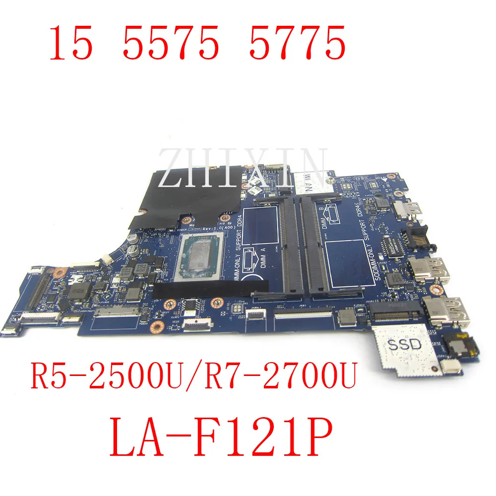 

yourui For dell INSPIRON 15 5575 5775 Laptop Motherboard R5-2500U R7-2700U CN-09XH0N CN-0R9NMC Mainboard LA-F121P full test