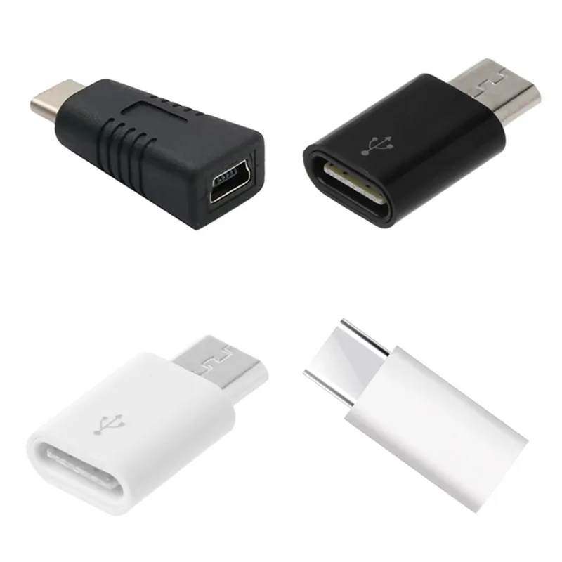Mini USB หญิงถึงอะแดปเตอร์ชาย Type C ป้องกันการกัดกร่อนตัวแปลงโทรศัพท์แบบพกพา