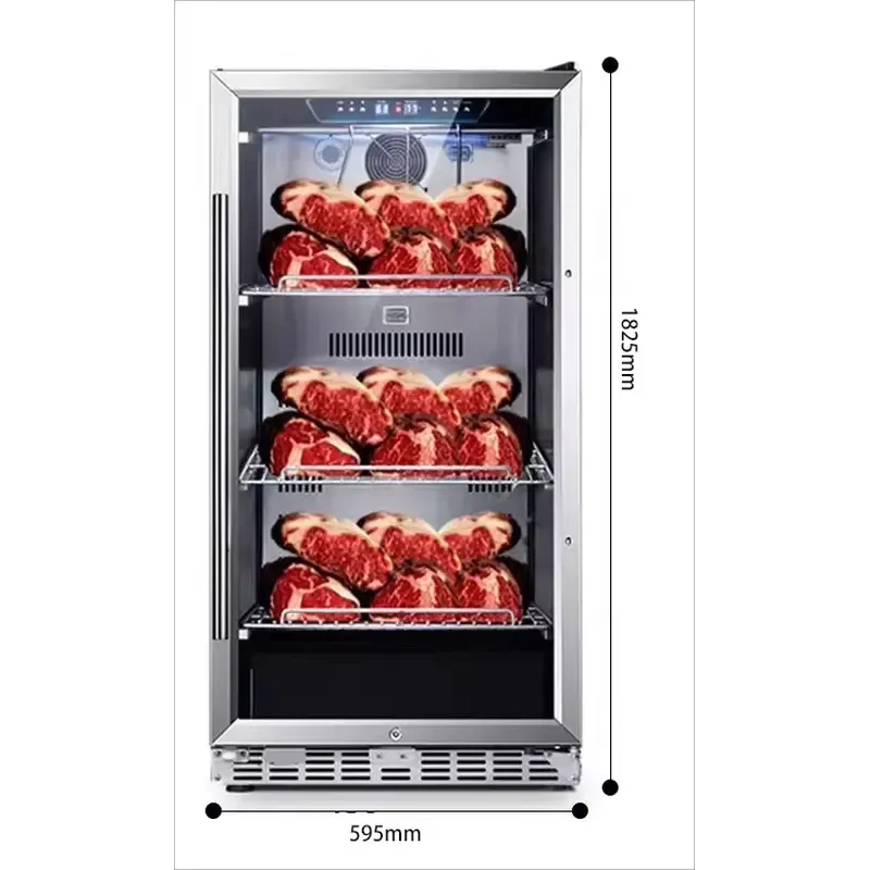 Dry Aging Cabinet for Beef Steak Storage Refrigerator with Compressor Meat Dry Aging Cooler Home Use Professional Food