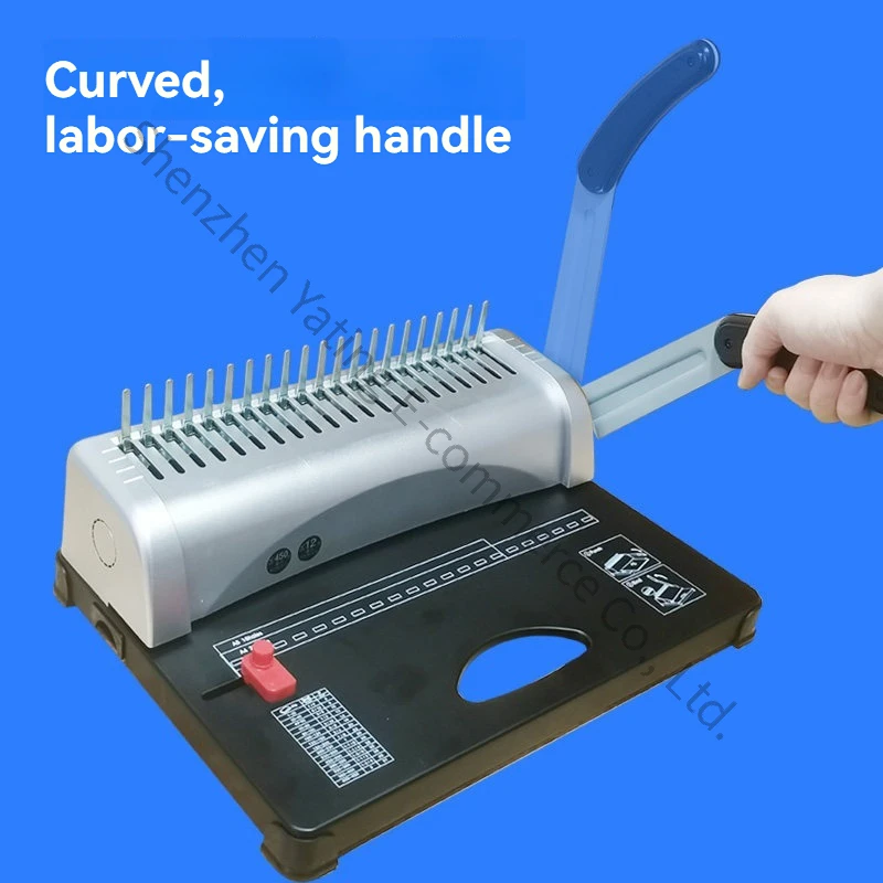 Aperture Clamp Comb Binding Machine 21 Hole Manual Contract Tender File Quotation Punch Machine Small