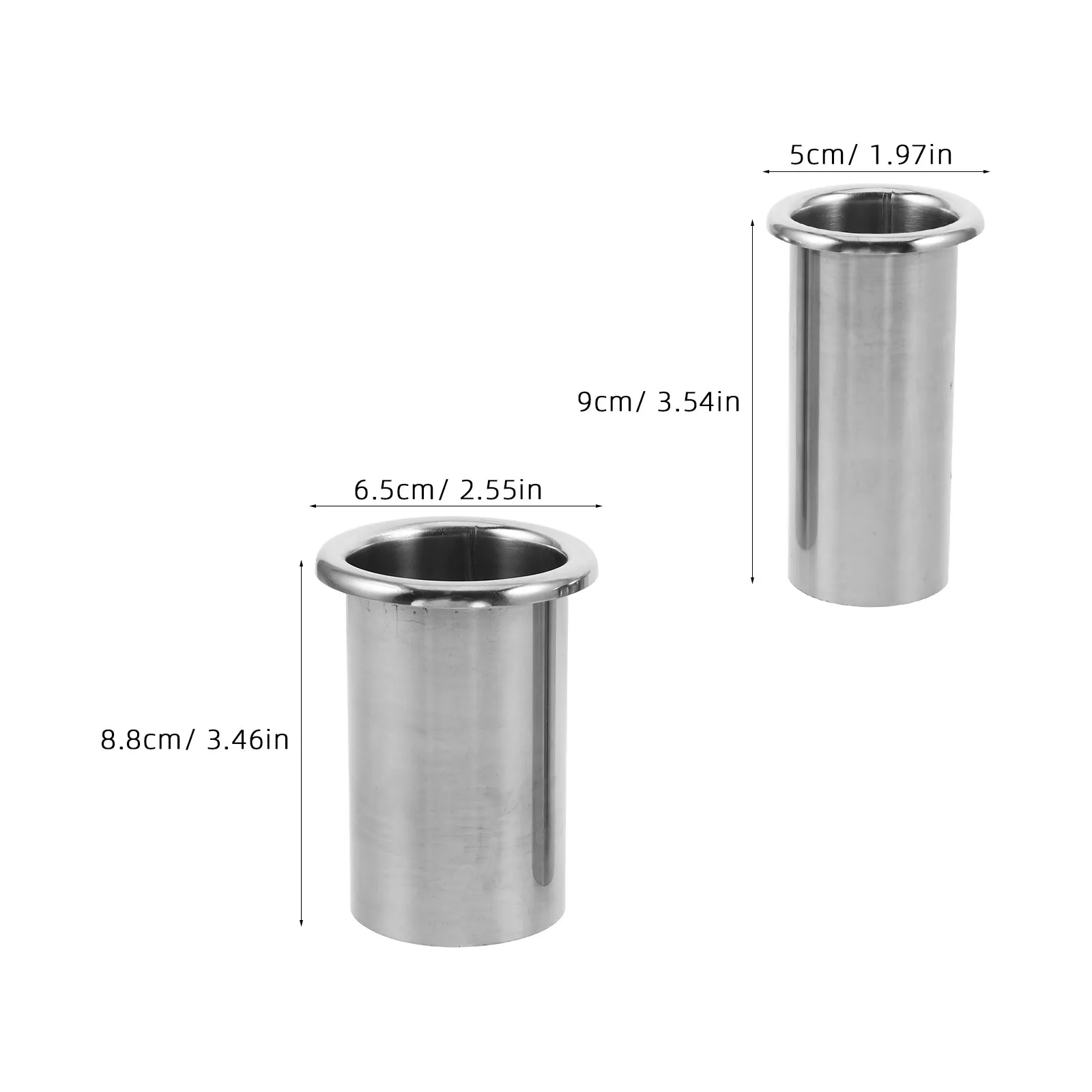 3Pcs Hair Dryer Storage Holder Stainless Steel Bathroom Blow Dryer Organizer Rack Vanity Countertop Desktop Tube Salon Mount
