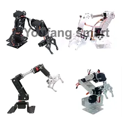 6 DOF Robot Manipulator Metal Alloy Mechanical Arm Clamp Claw DIY Kit for Arduino MG996R Robotic Education EP32 Open Source Code