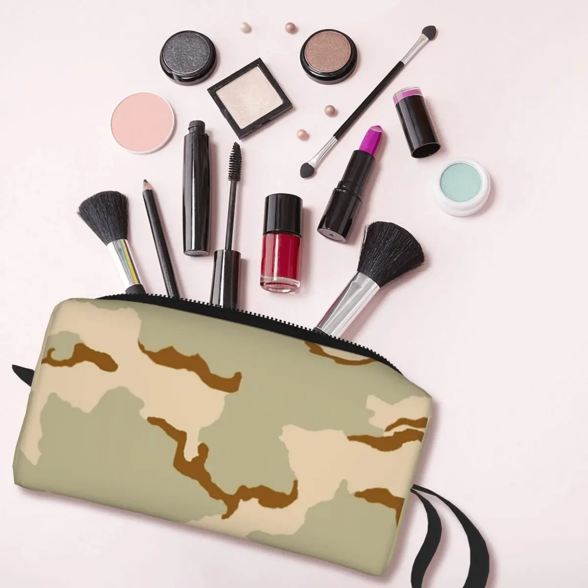 US 3 ColourColor Desert Camouflage Makeup Bag Cosmetic Storage Dopp Kit Toiletry Cosmetic Bag Women Beauty Travel Pencil Case