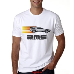 Fashion Men Back To The Future T Shirt DMC DeLorean Men's T-shirt Classic Movie Series T Shirt Hip Hop Summer Tees Male