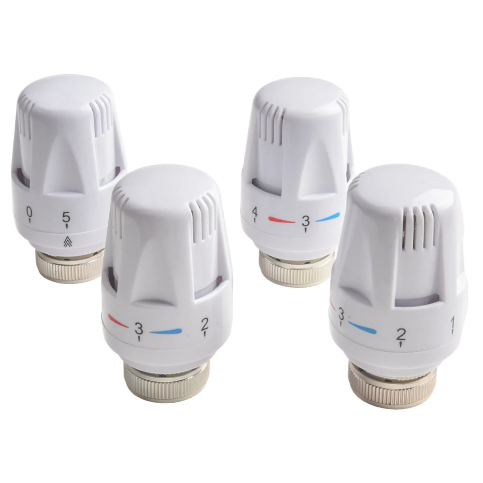 4pcs Thermostatic Thermostatic Radiators Head Adjustable Valve Heating Anti Freeze Protection Temperature Regulation M30x1.5
