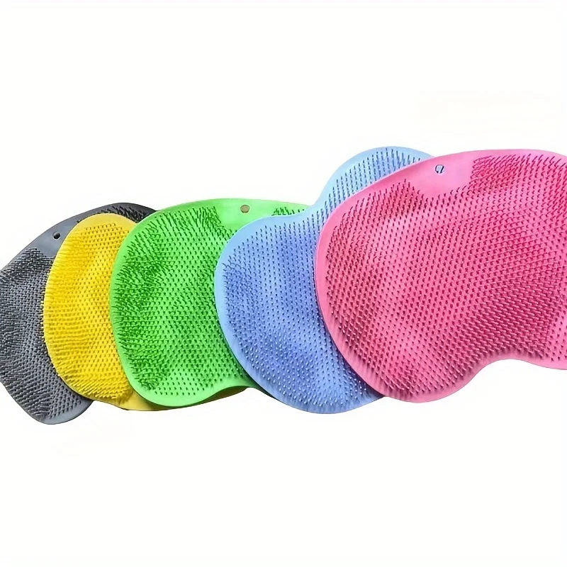 Silicone Bath Brush New Silicone Bath Brush Wall-Mounted Non-Slip for Back Foot Scrubbing for Lazy People Foot Scrub Massager