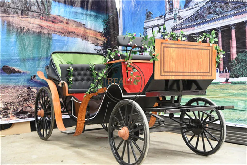 

Classical Royal Horse Cart Luxury Four Wheels Sightseeing Horse Carriages Electric Horse Carriage For Sale