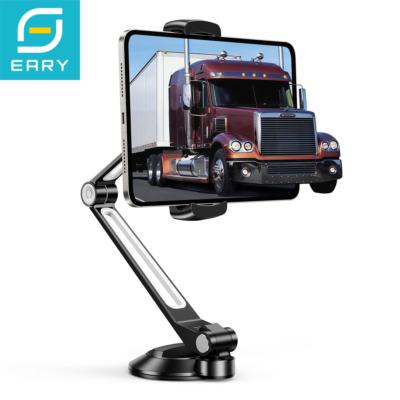 Eary Long Extension Arm Car Tablet Holder Phone Stand Strongest Suction Cup With 360°Rotate Universal for iPad 4.7-12.9