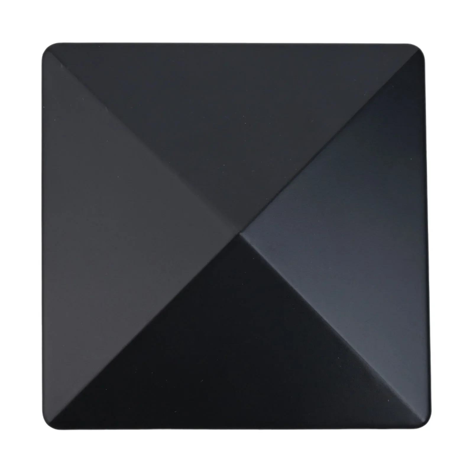 4x4 Fence Post Cap Black Plastic, Pyramid Design Pre-Drilled, Weather Resistant UV Fade Proof, Easy Install