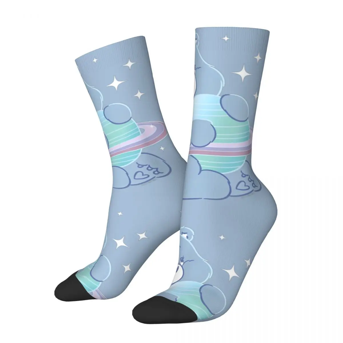

Care Bears Bedtime Bear Dreaming Of Space Cosmic Basketball Socks Polyester Middle Tube Socks for Women Men Breathable