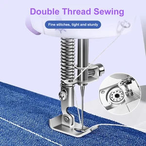 ماكينة خياطة منزلية محمولة ، ماكينة خياطة صغيرة ، تحكم في الضوء والسرعة للمبتدئين ، إكسسوارات منزلية DIY ، 202 أفضل 10 آلات حبة مبيعا - رقم 7