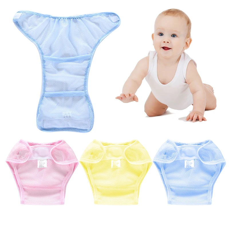 Fraldas laváveis e reutilizáveis para bebês, fraldas impermeáveis, fralda de bolso infantil, à prova de vazamento, verão, 1 a 10pcs