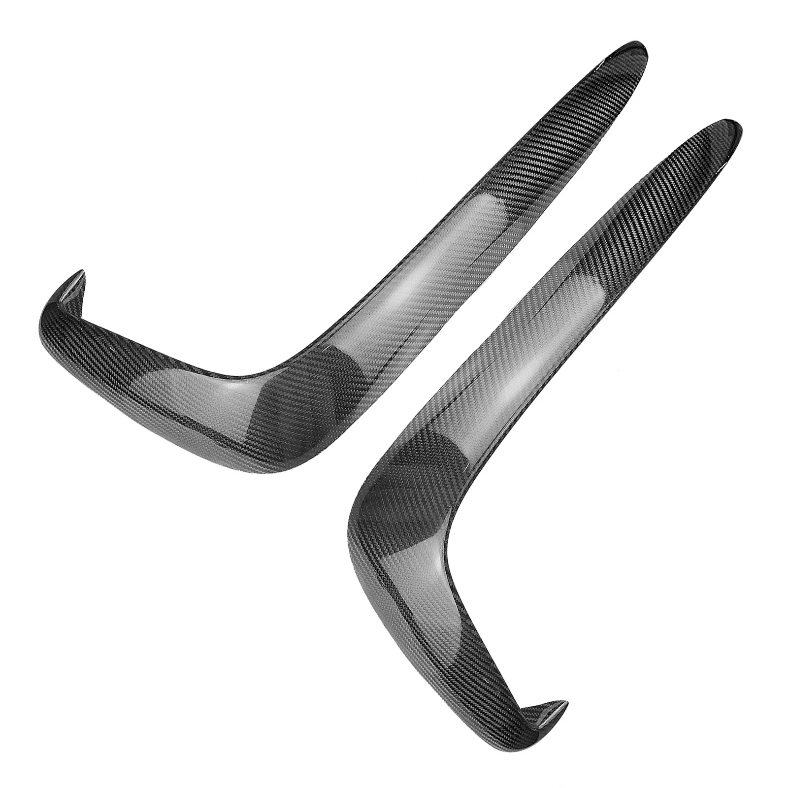 Carbon Fiber Front Fog Light Cover Trim Side Spoiler Canard Brow Air Vent Lamp Splitter For Audi A3 S3 Sline 8V Sport 2017-2020