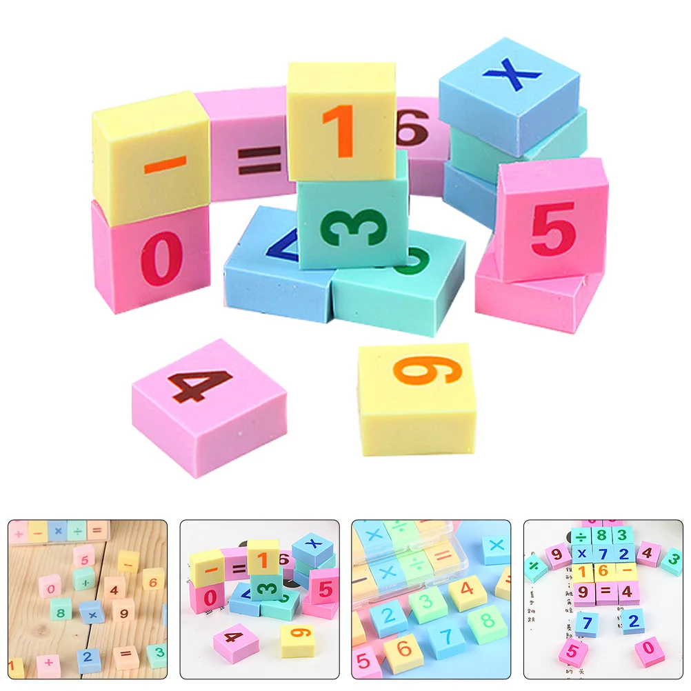 

6 Boxes Digital Eraser Mini Erasers Gift Cute School Supplies Rubber Fun Small Pupils Child