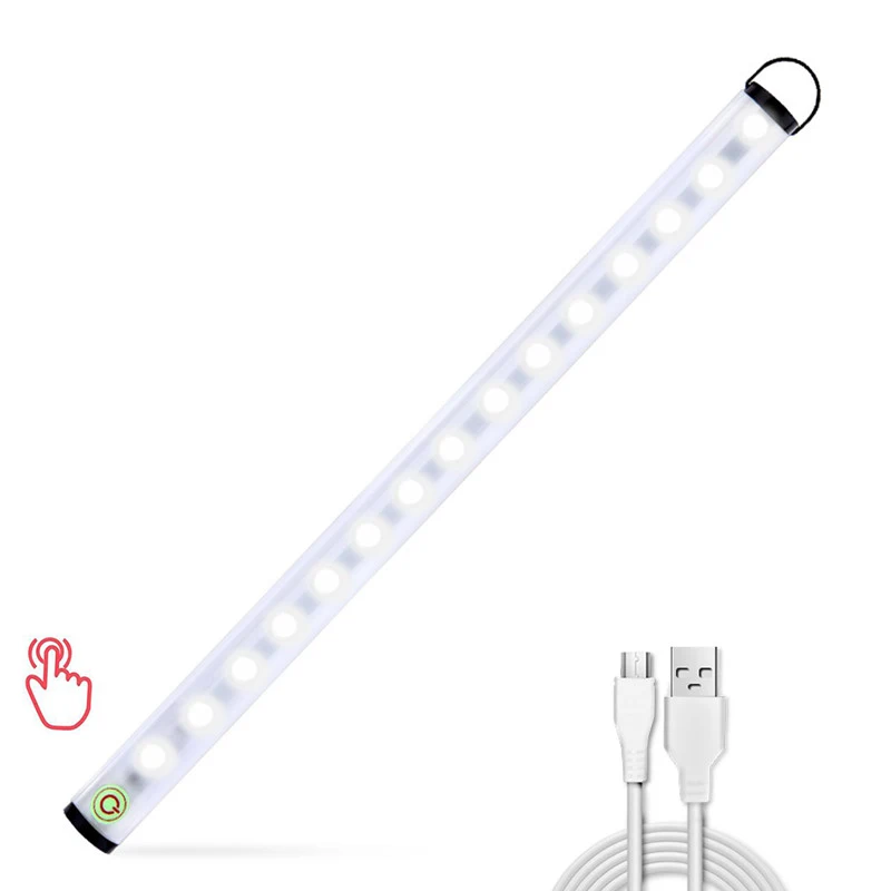 タッチセンサーとナイトライトを備えた充電式USB15 LEDライト,クローゼット,ワードローブ,キッチンに最適