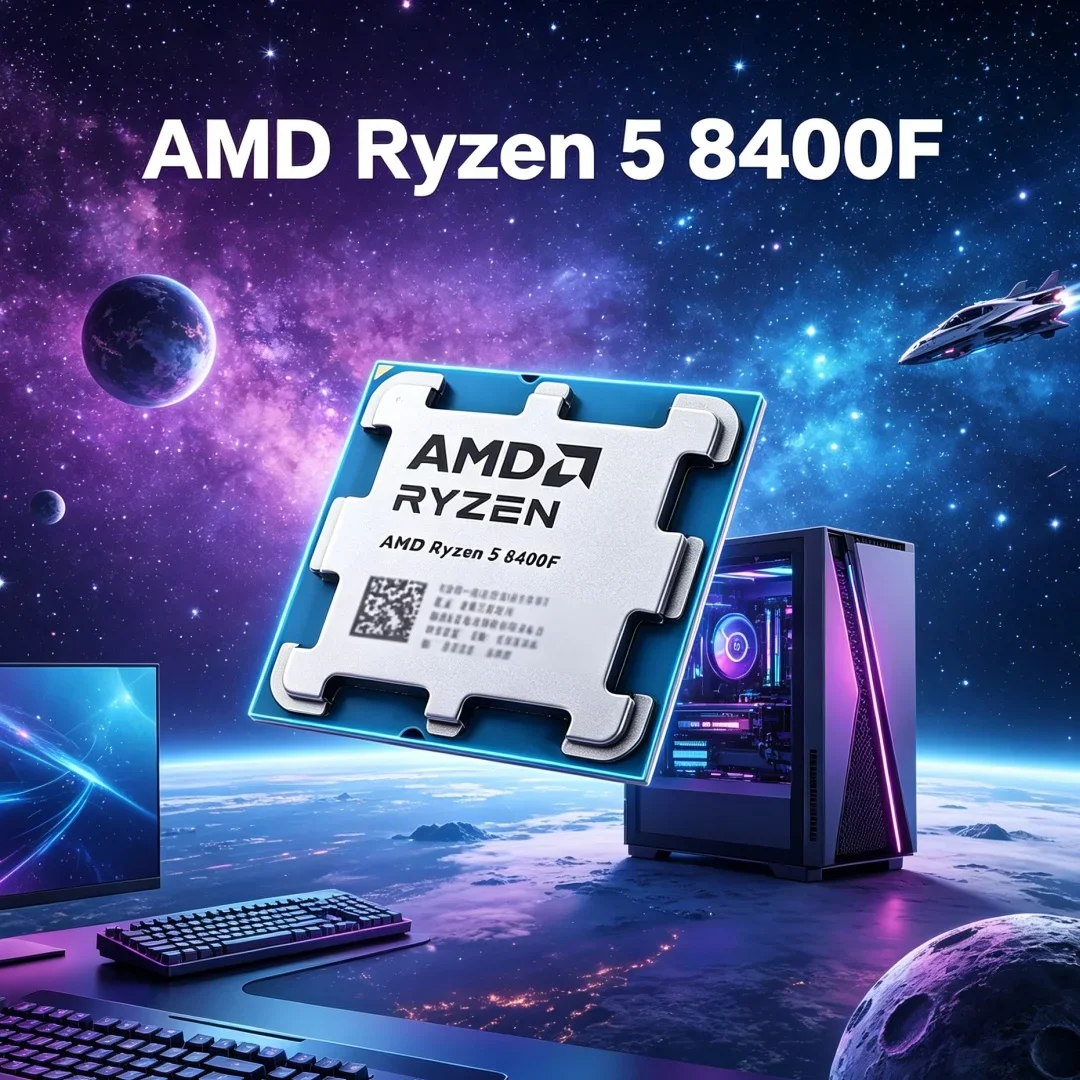 

Premium AMD Ryzen 5 8400F 4NM Craft 4.2GHz Boost 6C12T AM5 DDR5 Desktop Loose Gaming Chip