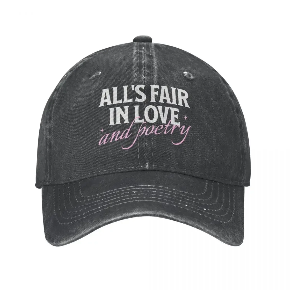 Retro All's Fair In Love And Poetry Tortured Poets Trucker Hat Unisex Style Distressed Denim Sun Cap Outdoor Summer Gift Hat Cap